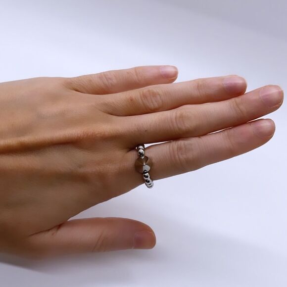 NWT Wool + Pepper Co. Silver Spike Ring - Picture 3 of 5